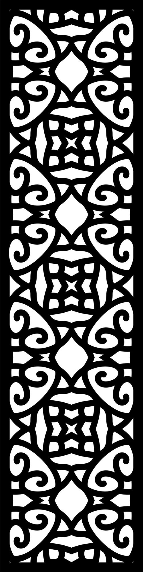 طرح گل مشبک استنسیل جداکننده اتاق - panel floral lattice stencil room divider patterns - برای دستگاه CNC چوب و لیزر (سی ان سی)