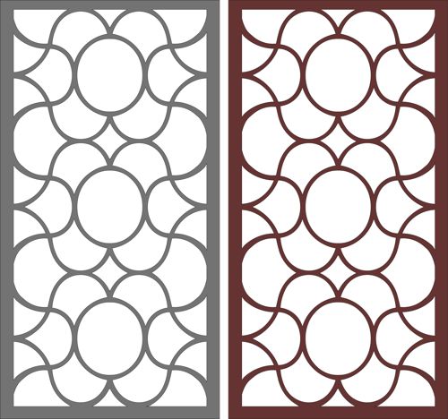 طرح الگوی جداکننده اتاق پنل درز برای برش لیزر - panel room divider seamless jali pattern for laser cut ve - برای دستگاه CNC چوب و لیزر (سی ان سی)