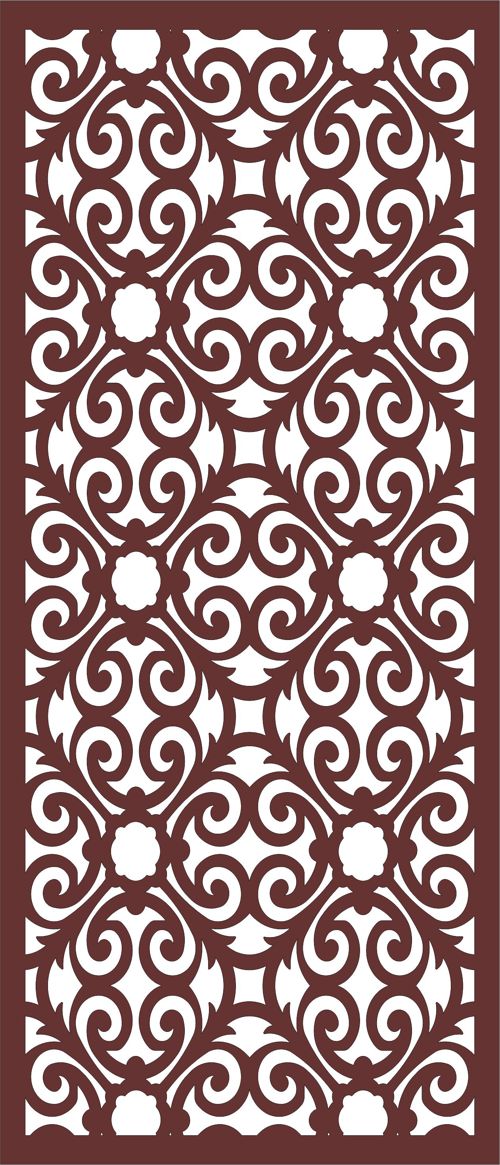 طرح الگوی یکپارچه جداکننده اتاق پنلی برای برش لیزری قاب - panel room divider seamless pattern for laser cut ve - برای دستگاه CNC چوب و لیزر (سی ان سی)