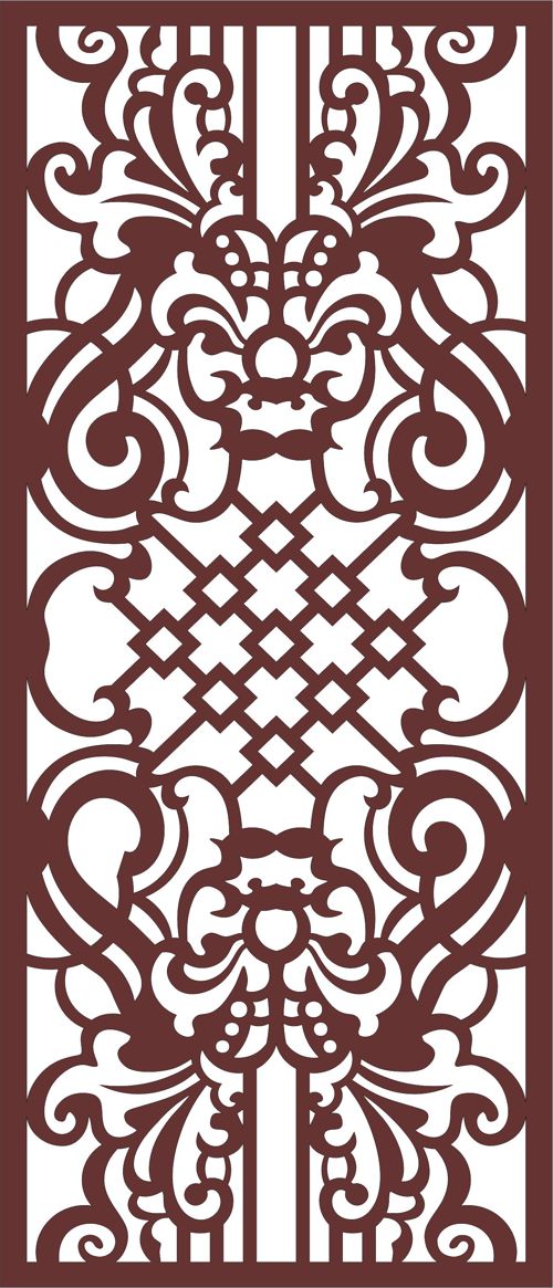 طرح الگوی جداکننده اتاق با صفحه نمایش پنلی برای برش لیزری - panel screen room divider pattern for laser cut ve - برای دستگاه CNC چوب و لیزر (سی ان سی)