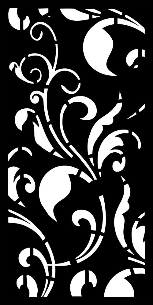 طرح پانل گل شبکه استنسیل جداکننده اتاق الگوی برای برش لیزر - panels floral lattice stencil room divider pattern for laser cut ve - برای دستگاه CNC چوب و لیزر (سی ان سی)