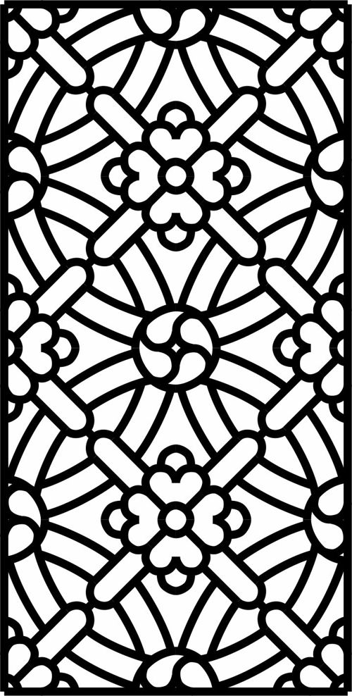 طرح پانل شبکه جداکننده اتاق - panels lattice room divider - برای دستگاه CNC چوب و لیزر (سی ان سی)