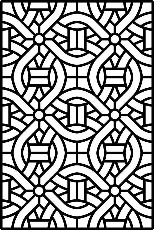 طرح پانل‌های مشبک جداکننده اتاق الگوی برای برش لیزری - panels lattice room divider pattern for laser cut ve - برای دستگاه CNC چوب و لیزر (سی ان سی)