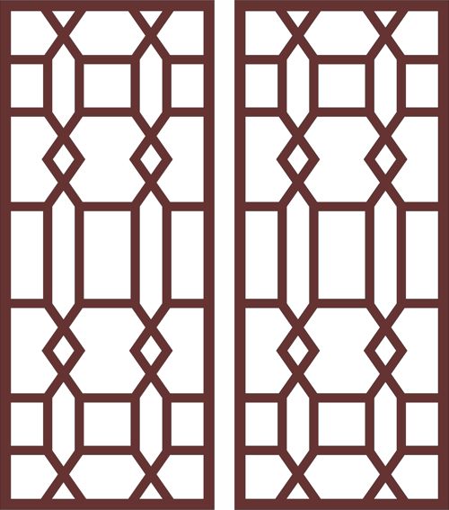طرح پانل‌های جداکننده اتاق جالی درز - panels room divider jali seamless - برای دستگاه CNC چوب و لیزر (سی ان سی)