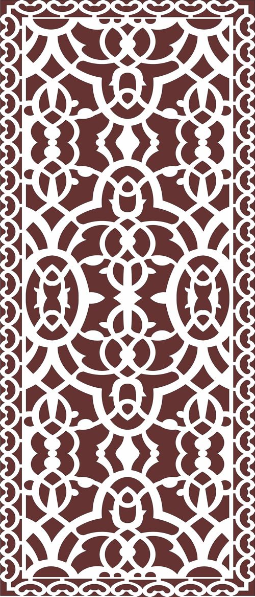 طرح پانل‌های جداکننده اتاق الگوی درز برای برش لیزر - panels room divider seamless pattern for laser cutting - برای دستگاه CNC چوب و لیزر (سی ان سی)