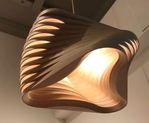 طرح لامپ بومرنگ پارامتری برای برش لیزری - parametric boomerang lamp for laser cutting - برای دستگاه CNC چوب و لیزر (سی ان سی)