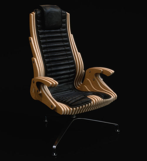 طرح صندلی اداری پارامتریک سایز - parametric office chair - برای دستگاه CNC چوب و لیزر (سی ان سی)