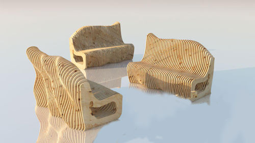 طرح مبل پارامتریک نشستن cnc - parametric sofa sitting cnc - برای دستگاه CNC چوب و لیزر (سی ان سی)