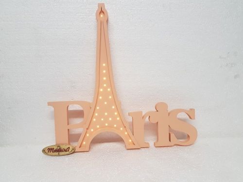 طرح چراغ خواب چوبی پاریسی تزئینی لیزری - paris wooden night light lamp decorative lasercut - برای دستگاه CNC چوب و لیزر (سی ان سی)