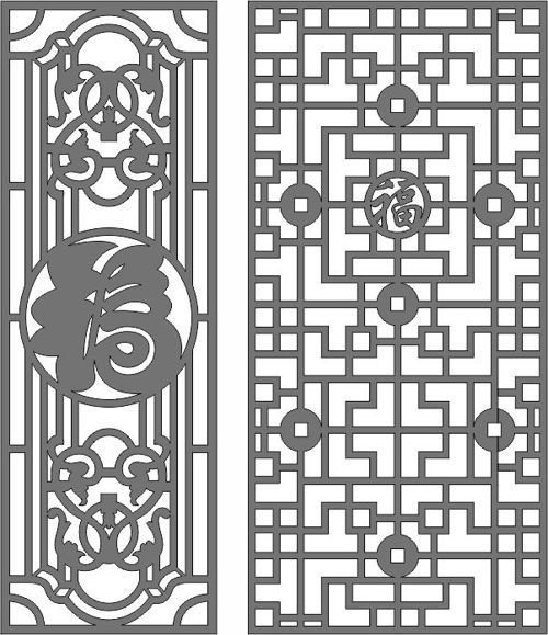 طرح پارتیشن داخلی پانل جداکننده اتاق پارچه الگوهای برای برش لیزر - partition indoor panel room divider seamless patterns for laser cutting - برای دستگاه CNC چوب و لیزر (سی ان سی)