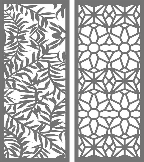 طرح partition-indoor-panel-screen-room-divider-seamless-design-patterns-for-laser-cutting