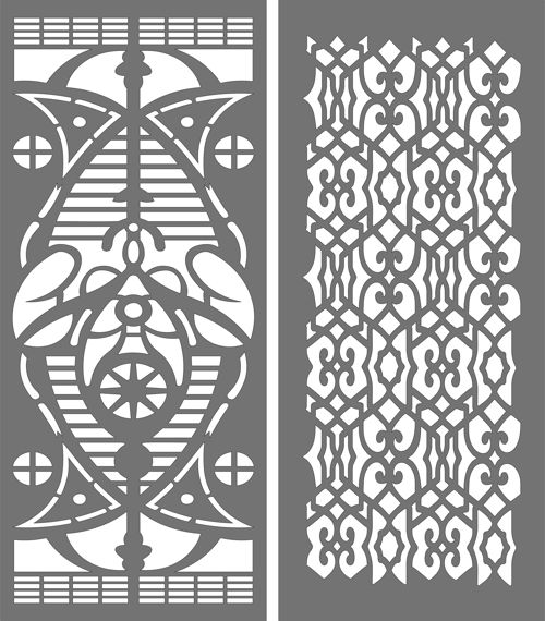 طرح پارتیشن داخلی پنل صفحه اتاق جداکننده برای برش لیزر - partition indoor panel screen room dividers for laser cutting - برای دستگاه CNC چوب و لیزر (سی ان سی)