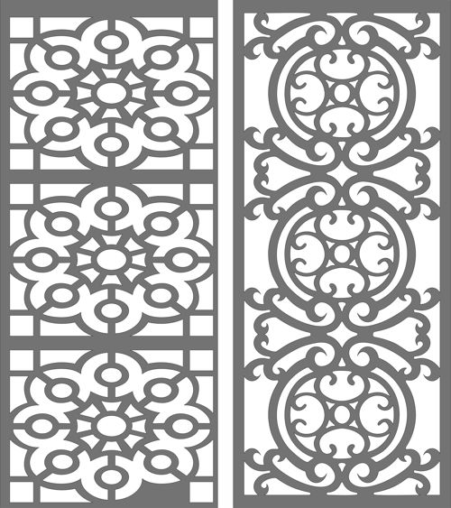 طرح partition-indoor-panels-room-divider-seamless-patterns-for-laser-cutting