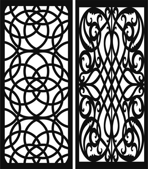 طرح partition-indoor-panels-screen-room-divider-seamless-designs-for-laser-cutting