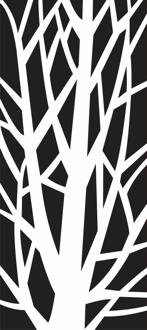 طرح پارتیشن صفحه درخت شاخه های شکل برای برش لیزر - partition screen tree branches shaped for laser cut ve - برای دستگاه CNC چوب و لیزر (سی ان سی)