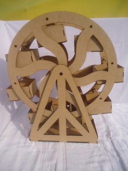 طرح قفسه شیرینی‌پزی شکل مانند چرخ فلک برای برش لیزری cnc - pastry shelf shaped like a ferris wheel for cnc laser cutting ve - برای دستگاه CNC چوب و لیزر (سی ان سی)