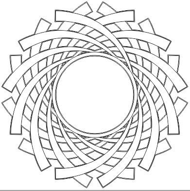 طرح طراحی دکور گرد - pattern design decor round - برای دستگاه CNC چوب و لیزر (سی ان سی)