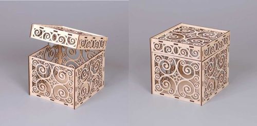 طرح جعبه طرح دار مونوگرام برای برش لیزری - patterned box monogram layouts for laser cut ve - برای دستگاه CNC چوب و لیزر (سی ان سی)