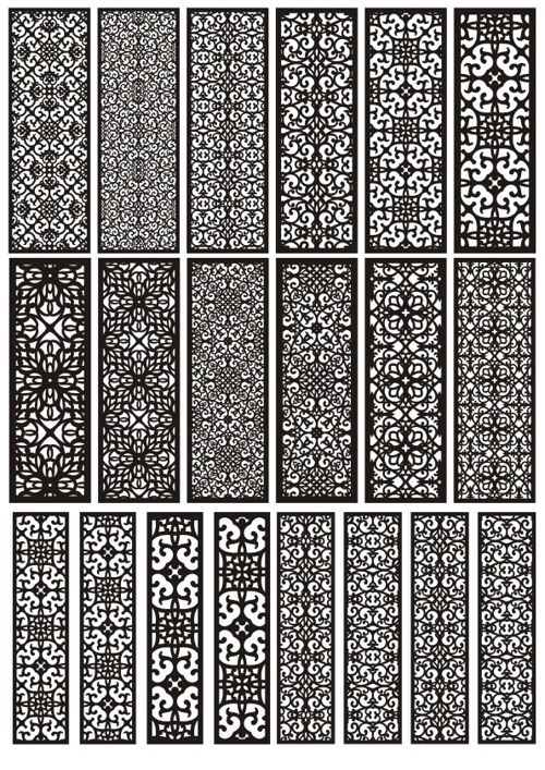 طرح الگوی پنل قالب‌ها - pattern panel templates ve - برای دستگاه CNC چوب و لیزر (سی ان سی)