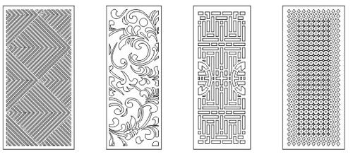 طرح الگو و طرح مشبک برای پنلهای اسپلیتر فضا برای برش دستگاه CNC چوب و لیزر  pattern-screen-panel-1554-ve