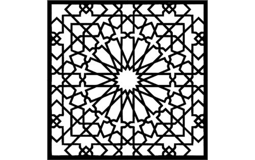 طرح الگوی مربع هنر - pattern square art - برای دستگاه CNC چوب و لیزر (سی ان سی)