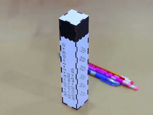 طرح قالب جعبه خودکار جا مداد چوبی جعبه کشویی 3mm برش لیزری - pen box template wooden pencil case sliding box 3mm laser cut ve - برای دستگاه CNC چوب و لیزر (سی ان سی)