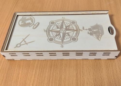 طرح جا مداد کشویی درب چوبی جعبه مخصوص برش لیزری - pencil case sliding lid wooden box for laser cut ve - برای دستگاه CNC چوب و لیزر (سی ان سی)