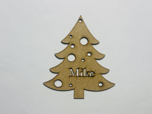 طرح تزیین درخت کریسمس شخصی لیزر - personalized christmas tree ornament laser cut ve - برای دستگاه CNC چوب و لیزر (سی ان سی)