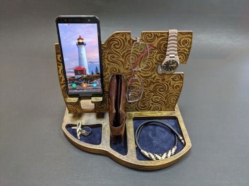 طرح پایه نگهدارنده گوشی برای برش لیزری - phone stand organizer for laser cut ve - برای دستگاه CNC چوب و لیزر (سی ان سی)