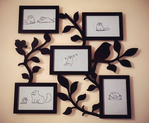 طرح قاب عکس پرنده روی شاخه برای برش لیزری - photo frame of a bird on a branch for laser cutting ve - برای دستگاه CNC چوب و لیزر (سی ان سی)