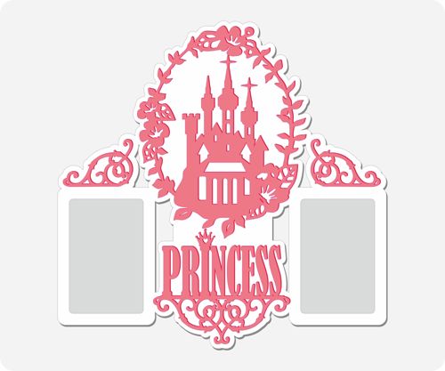 طرح قاب عکس شاهزاده برای برش لیزری - photo frame princess for laser cutting ve - برای دستگاه CNC چوب و لیزر (سی ان سی)