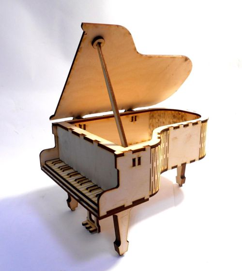 طرح پیانو اسباب بازی موزیکال برای بچه‌ها لیزری - piano musical toys for kids laser cut ve - برای دستگاه CNC چوب و لیزر (سی ان سی)