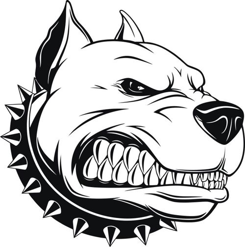 طرح پیتبول هد برای برش لیزری - pitbull head for laser cut ve - برای دستگاه CNC چوب و لیزر (سی ان سی)