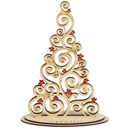 طرح تخته سه لا درخت کریسمس روی پایه برش لیزر cnc قالب - plywood christmas tree on stand laser cut cnc template ve - برای دستگاه CNC چوب و لیزر (سی ان سی)