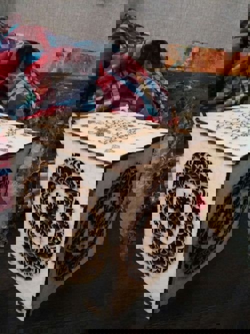 طرح جعبه هدیه تخته سه لا لیزری - plywood gift box laser cut - برای دستگاه CNC چوب و لیزر (سی ان سی)