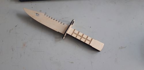 طرح چاقوی نظامی چندلا m9 bayonet برای برش لیزری - plywood m9 bayonet military knife for laser cut ve - برای دستگاه CNC چوب و لیزر (سی ان سی)