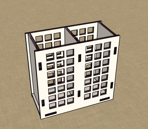 طرح تخته سه لا شخصی سازی شده برش لیزری جا مدادی - plywood personalized laser cut pencil holder - برای دستگاه CNC چوب و لیزر (سی ان سی)