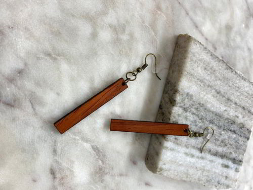طرح گوشواره ساده چندلایه برش لیزری - plywood simple earring design laser cut ve - برای دستگاه CNC چوب و لیزر (سی ان سی)