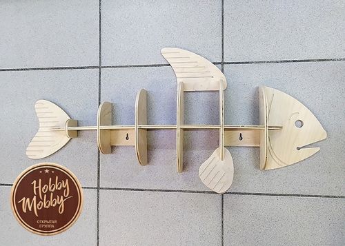 طرح polka ryba fish shelf - polka ryba fish shelf - برای دستگاه CNC چوب و لیزر (سی ان سی)