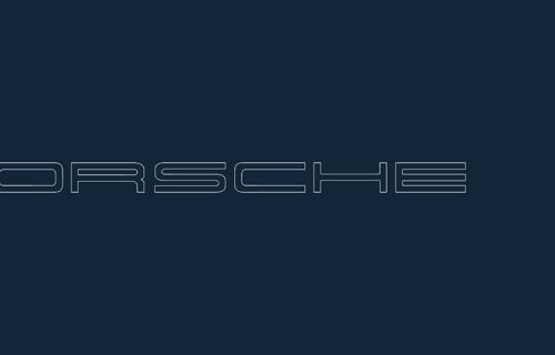 طرح لوگوی پورشه آکاد - porsche logo 2 acad - برای دستگاه CNC چوب و لیزر (سی ان سی)