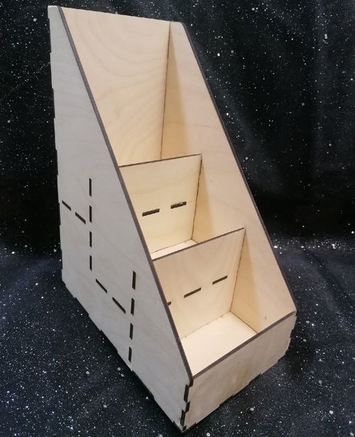 طرح پایه نمایشگر کارت پستال برای برش لیزری - postcard display stand for laser cutting ve - برای دستگاه CNC چوب و لیزر (سی ان سی)