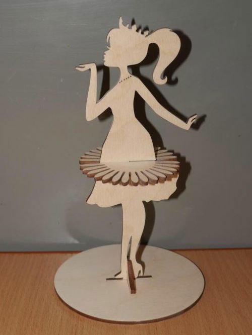 طرح قالب جای دستمال شاهزاده در تخته پلی وود برای برش لیزری - princess napkin holder plywood template for laser cut ve - برای دستگاه CNC چوب و لیزر (سی ان سی)