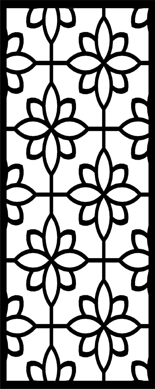 طرح privacy-floral-lattice-stencil-separator-indoor-outdoor-design-for-laser-cut-ve