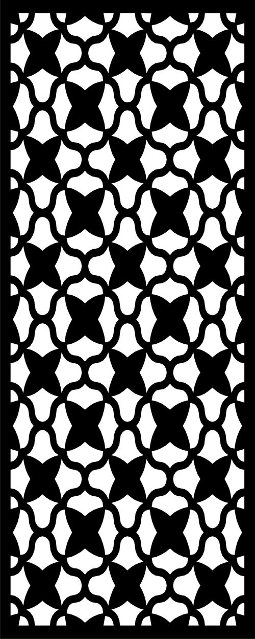 طرح privacy-floral-lattice-stencil-separator-indoor-outdoor-for-laser-cut-ve