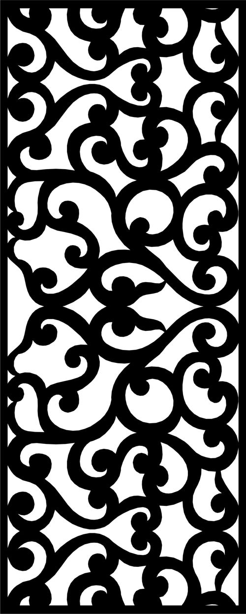 طرح گل شبکه حفاظت از استنسیل جداکننده داخلی خارجی درز طراحی - privacy floral lattice stencil separator indoor outdoor seamless design - برای دستگاه CNC چوب و لیزر (سی ان سی)