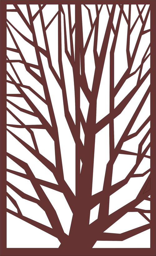 طرح جداکننده حریم خصوصی جالی به شکل درخت داخلی خارجی برای برش لیزری - privacy jali separator tree shaped indoor outdoor for laser cut ve - برای دستگاه CNC چوب و لیزر (سی ان سی)