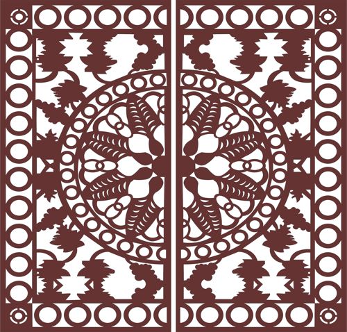 طرح حریم خصوصی شبکه جداکننده داخلی خارجی طراحی - privacy lattice separator indoor outdoor seamless design - برای دستگاه CNC چوب و لیزر (سی ان سی)