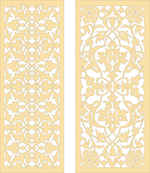 طرح پارتیشن حریم خصوصی داخلی پنل شبکه جداکننده‌های اتاق تنظیم - privacy partition indoor panel lattice room dividers set - برای دستگاه CNC چوب و لیزر (سی ان سی)