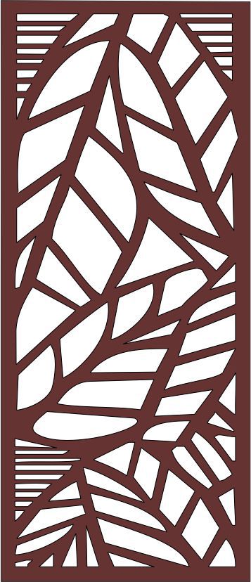 طرح privacy-partition-indoor-panel-screen-leaf-shaped-room-divider-seamless-design-for-laser-cut-ve