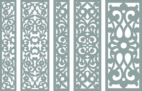 طرح privacy-partition-indoor-panels-lattice-room-divider-seamless-designs-pattern-for-laser-cut-ve